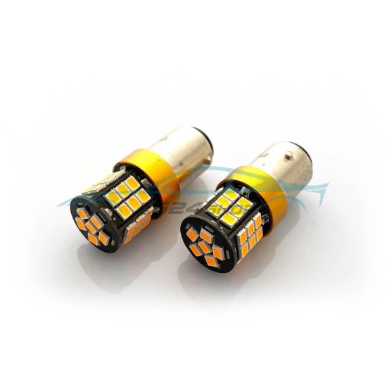LED Габаритни Крушки Оранжева 12/24V P21/5W