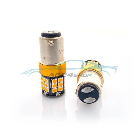 LED Габаритни Крушки Оранжева 12/24V P21/5W