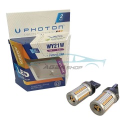 LED Габаритни Крушки Оранжеви 12/24V T20 WY21W Exclusive