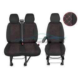 Тапицерия за Peugeot Boxer / Пежо Боксер 2015+ 2+1 червен шев