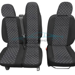 Тапицерия за Opel Vivaro / Опел Виваро 2014+ 2+1 бял шев