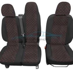 Тапицерия за Opel Vivaro / Опел Виваро 2014+ 2+1 червен шев
