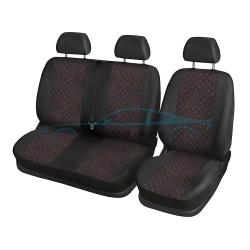 Тапицерия за Mercedes Sprinter / Мерцедес Спринтер 2018+ 2+1 червен шев