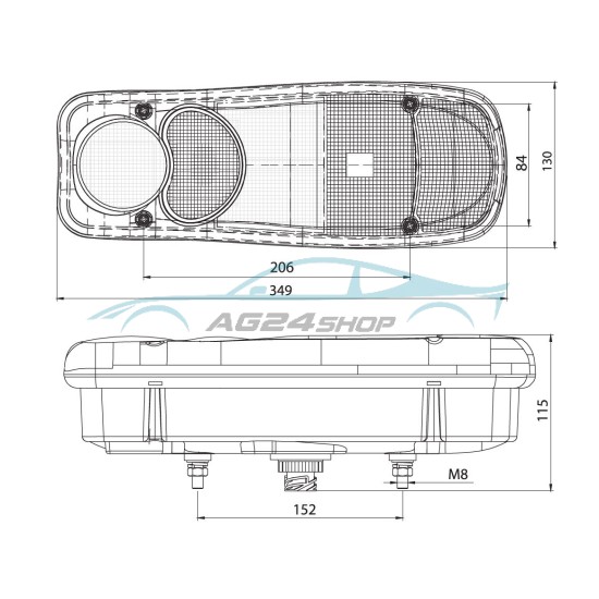 Стоп за DAF LF, RENAULT PREMIUM / MIDLUM / IVECO и други (+ Кабел)