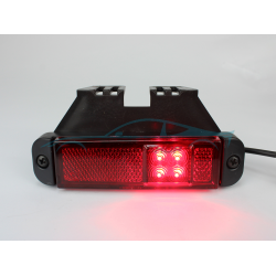 Еврогабарит – 4 LED, Червен, 125mm