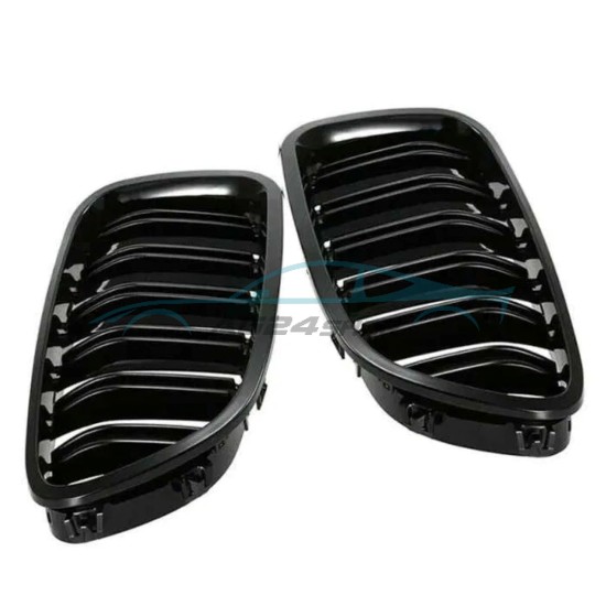 Бъбреци с двойни ребра черен лак БМВ / BMW X5 E70 , X6 E71 2007 - 2014