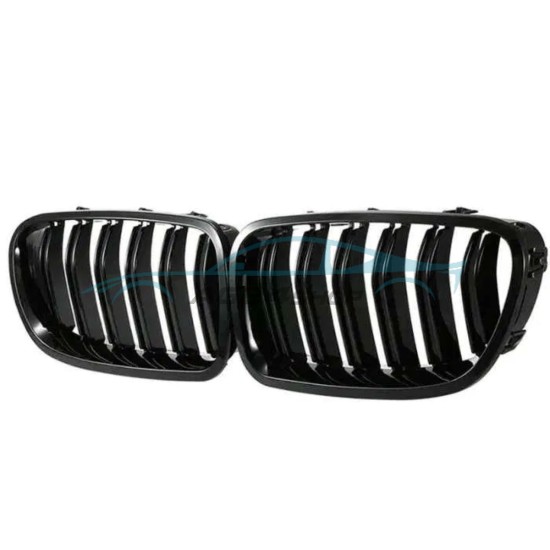 Бъбреци с двойни ребра черен лак БМВ / BMW X5 E70 , X6 E71 2007 - 2014