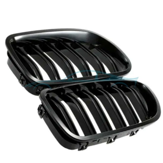 Бъбреци с двойни ребра черен лак БМВ / BMW X5 E70 , X6 E71 2007 - 2014