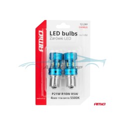 КРУШКИ AMIO 4 LED P21W R10W R5W 6000K 12-24V