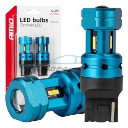 Крушки AMIO 4 LED T20 W21W 6000K 12-24V