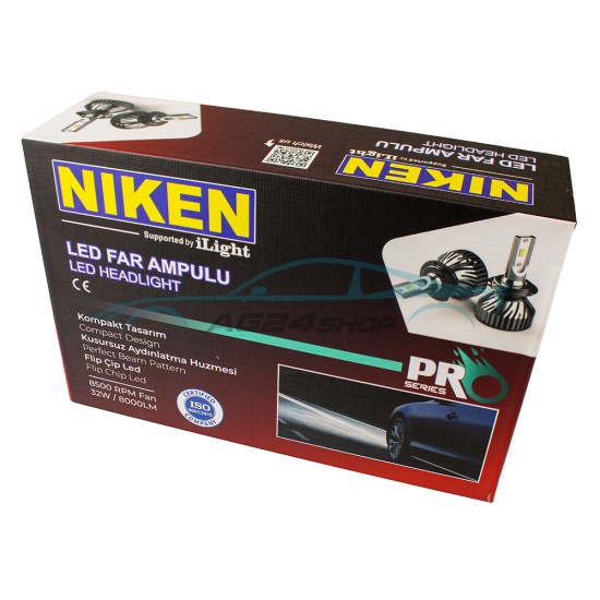 Крушка ксенон LED H11 12V 30W/4000LM NIKEN PRO