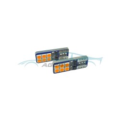 LED Габаритни Крушки Оранжеви 6+6 T10 W5W